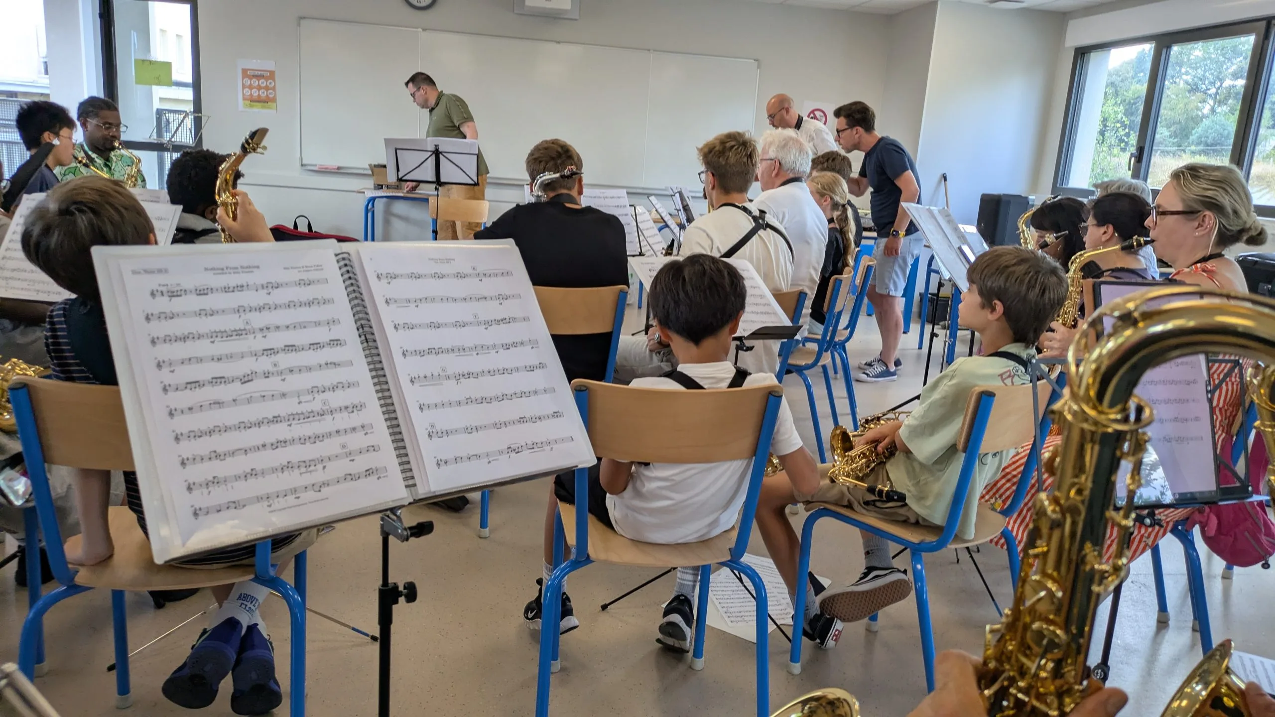 Répétition du grand ensemble de saxophone