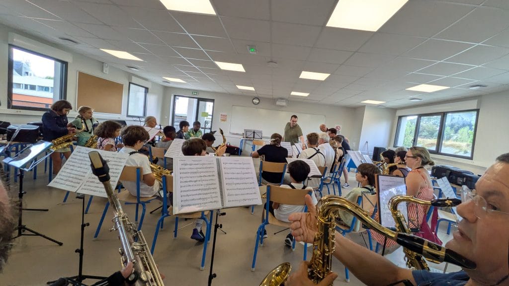 Répétition du grand ensemble de saxophone