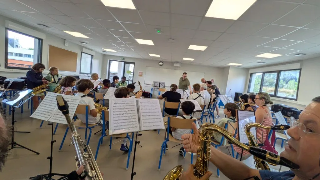 Répétition du grand ensemble de saxophone