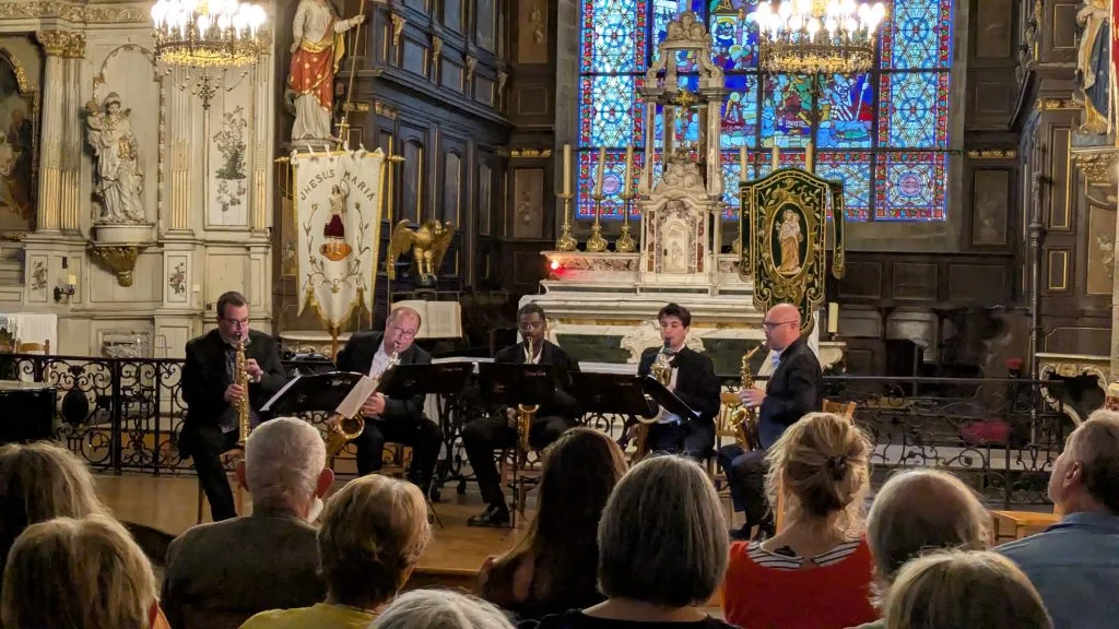 Concert du 21 aout - Saxo Voce - église de Moncontour